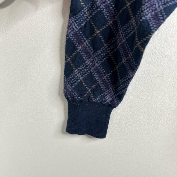 Jos A Bank Sweater Mens XL Blue Argyle Crewneck Pullover Executive Granpacore - Picture 3 of 8